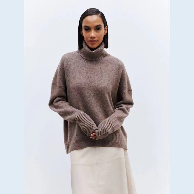 Luxury Alpaca Wool High-Neck Sweater – Ultra-Soft Anti-Pilling Pullover (S-XL, 16 Colors, Minimalist Chic Essential)_voghion.com