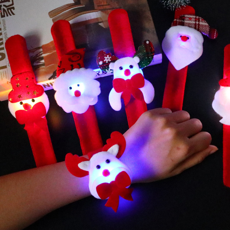 Christmas gift luminous snap ring Santa Claus bracelet children's toy holiday gift for students and children Christmas gift luminous snap ring Santa Claus bracelet children's toy holiday gift for students and children