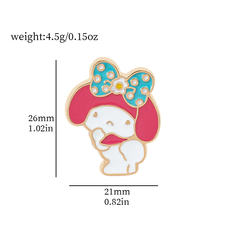 Venta caliente cien Sanrio serie de metal broche de dibujos animados coolomi Yugui perro KT gato todo-fósforo de moda insignia