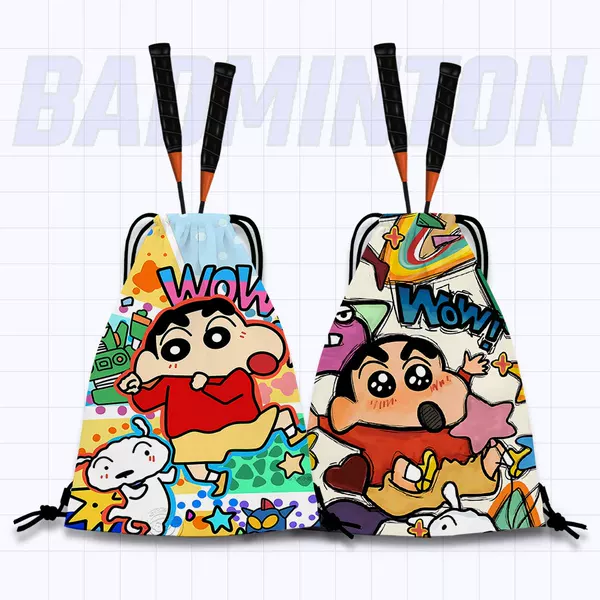 Cute Little Star-Shaped Racket Bag with Personalized Print, Dual-Shoulder Tennis Bag, Universal Sports Backpack for Students, Trendy Racket Bag