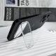 Mobile phone transparent oval mirror acrylic back stand beauty mirror mobile phone stand mobile phone case material stand