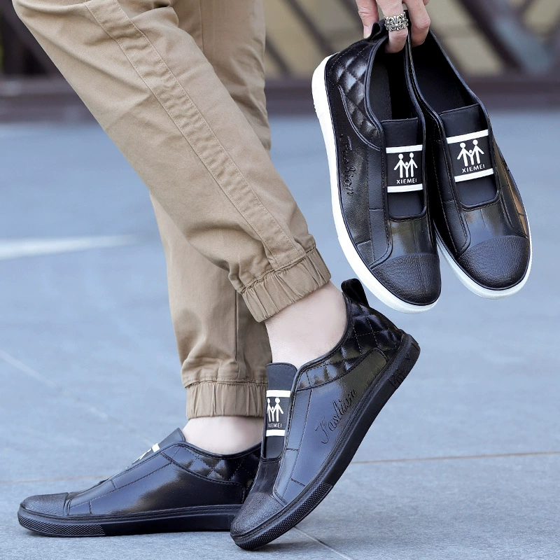 Трансграничные новые модные мужские резиновые сапоги наружная нескользящая рыбалка кухня дождевые сапоги водяные резиновые туфли