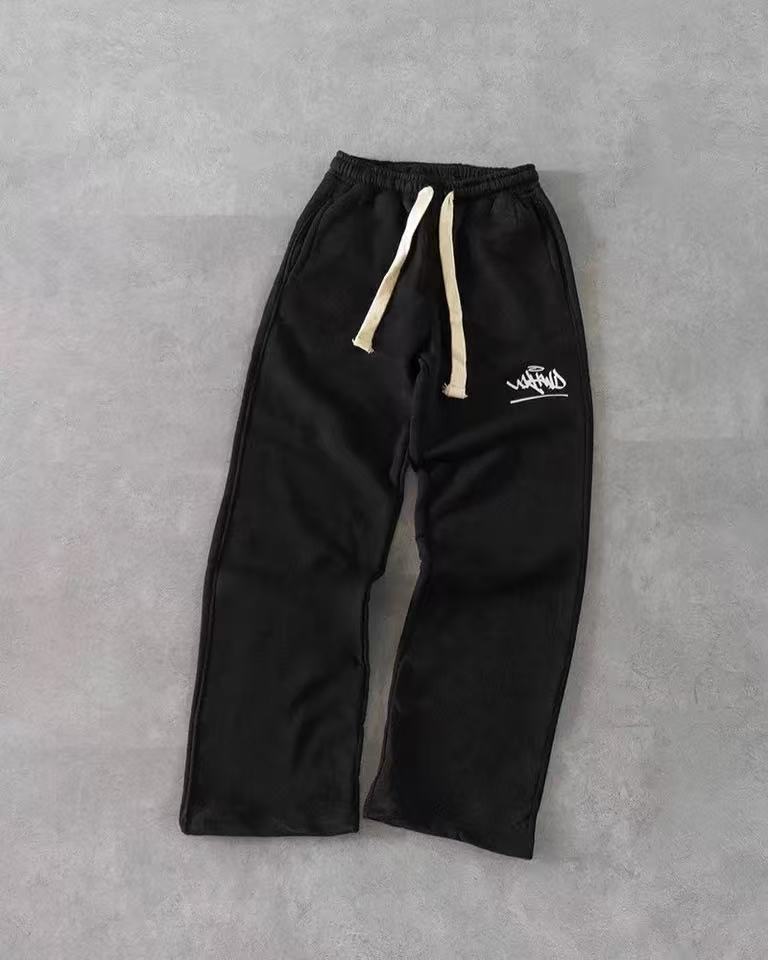 Wide-leg Drawstring Sweatpants For Teens - Comfortable Casual Wear_voghion.com