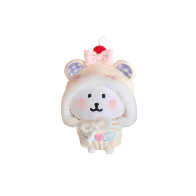 10 センチメートルミルクワンピーススーツ自虐クマかわいい綿人形ベビー服ヒトデボディノーマルボディベビー服ペンダント|undefined
