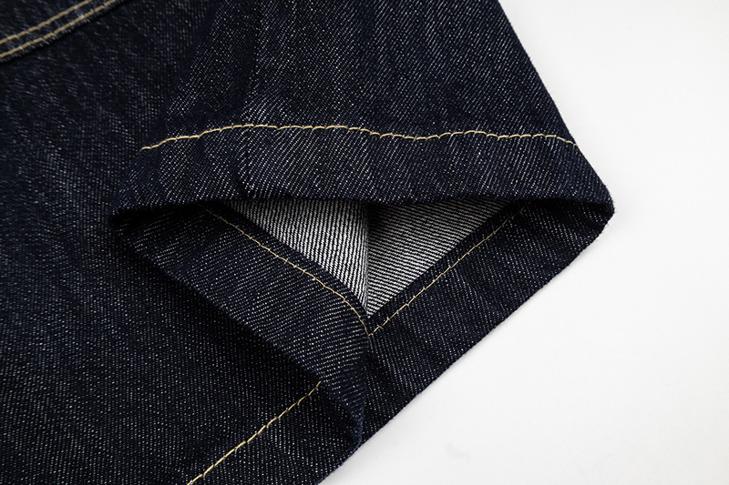Unisex Vintage American Style Denim Capri Pants With Multi-Pockets, Relaxed Fit Straight Leg Wide Cuff For Summer_viptrois.com