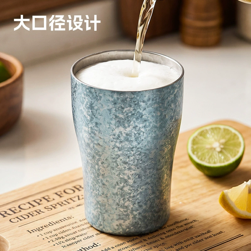 Jinweike Нержавеющая часть? Actually brand Jinweike, Pure Titanium Coke Cup Double-layer Insulated Outdoor Beer Freshness Drink Cup Gift Insulated Titanium Cup Can Be Wholesale