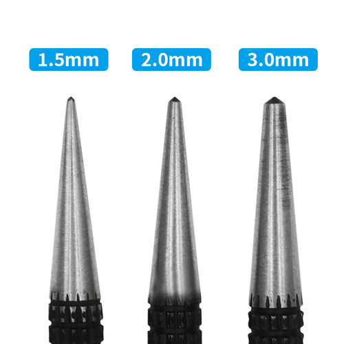 Mechanical maintenance positioning drilling tool 3-piece set drilling positioning center nail punch black 1.5/2/3mm