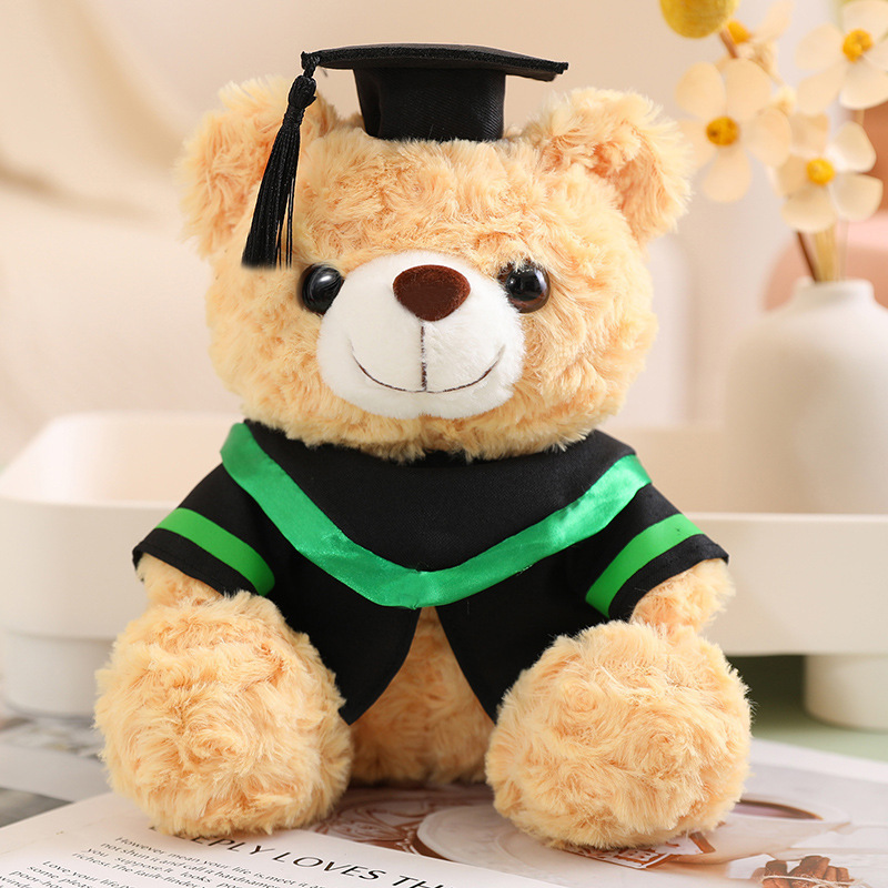 Doctor oso juguete de peluche oso muñeca temporada de graduación de la universidad LOGO muñeca de tela lindo regalo para compañeros de clase