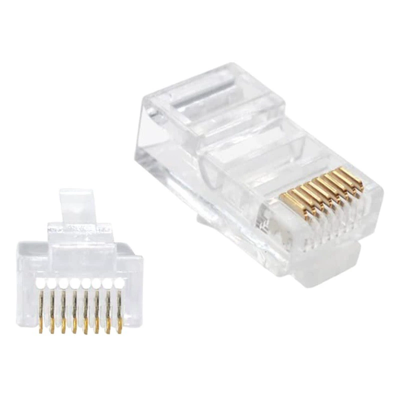Fangbei RJ45 шесть типов перфорированной хрустальной головки CAT6 8P8C сквозной неэкранированный EZ сквозной хрустальной головки