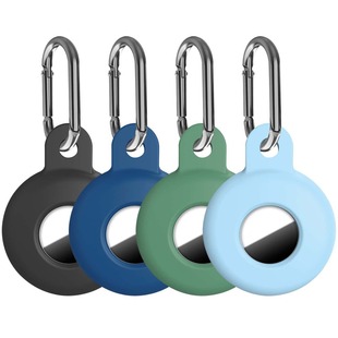 Suitable for Airtag Protective Cover, Apple Locator Keychain, Anti-Lost Device, Silicone Pet Protection Silicone Shell, Anti-Fall