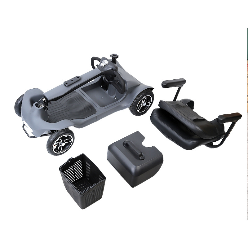 Elderly Mobility Scooter, Four-Wheeled Electric Vehicle for Disabled and Elderly, Small Household Electric Scooter, Low-Speed Folding Electric Vehicle