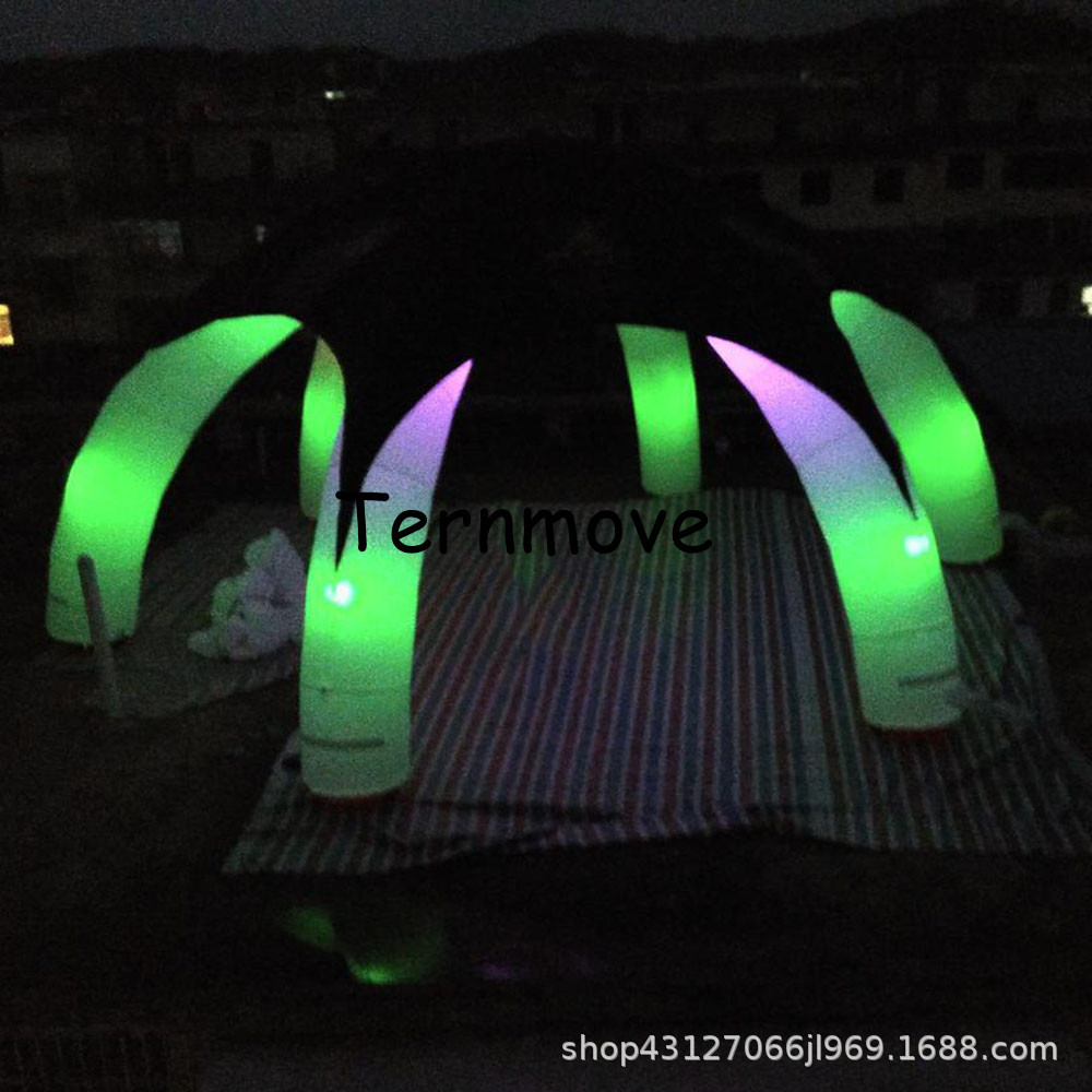 发光6脚充气帐篷气模野营户外五脚遮阳帐篷车用帐篷广告摊位帐篷