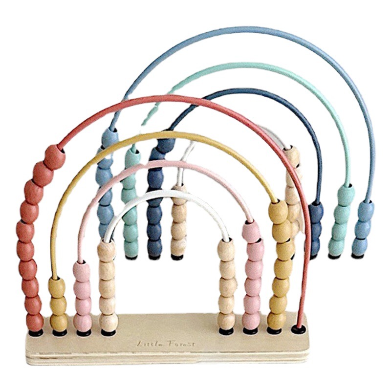 Estante de cálculo de matemáticas para niños de cuatro niveles de cuatro colores Abacus rack contador Escuela primaria jardín de infantes educación temprana iluminación material didáctico al por mayor