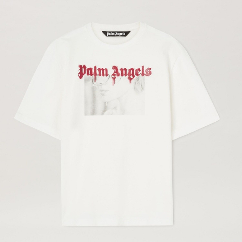 230g European and American Trendy Brand Palm Broken-Head Bear Palm Angels Loose Short-Sleeve Unisex Sketch Print T-Shirt 230g European and American Trendy Brand Palm Broken-Head Bear Palm Angels Loose Short-Sleeve Unisex Sketch Print T-Shirt