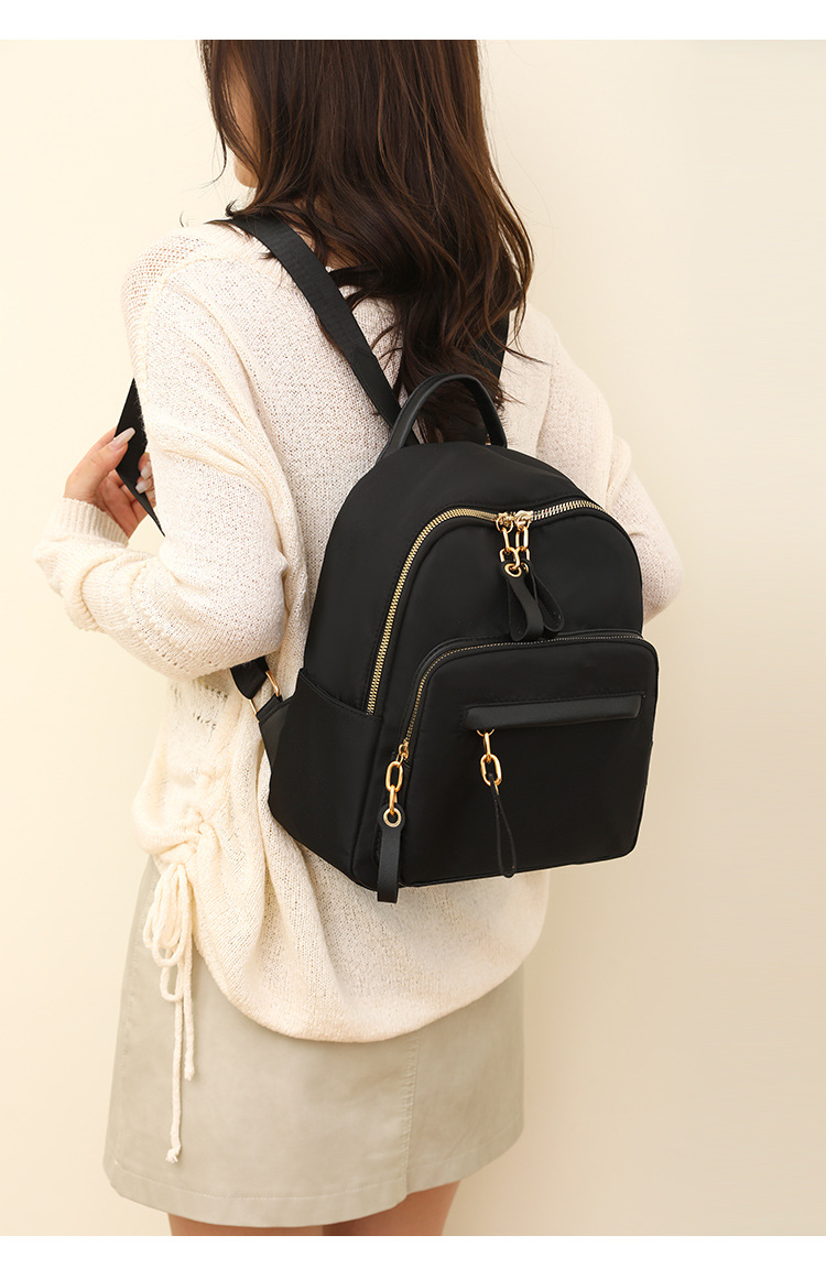 Waterproof Solid Color Casual Shopping Women's Backpack display picture 1