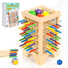 H 35475 Wooden 3 in 1 Stick Pull Puzzle Game ľ������һ���