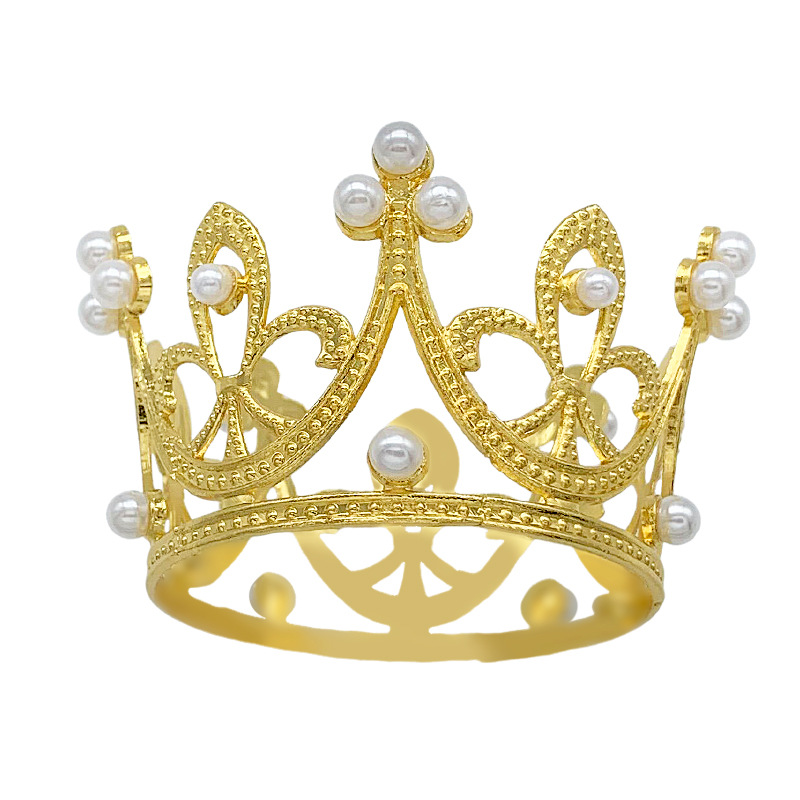 Children's Crown Cake Dessert Table Decoration Birthday Mini Crown Tiara Flower Accessories Toy Crown