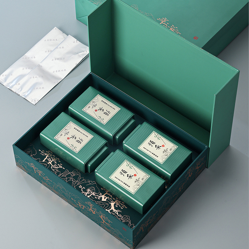 茶叶包装盒空礼盒白茶绿茶明前龙井碧螺春通用铁罐半斤一斤装礼盒