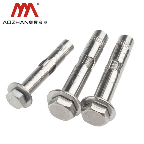 Aozhan 304 stainless steel expansion screw external hexagonal internal expansion extension bolt expansion tube M6-M12