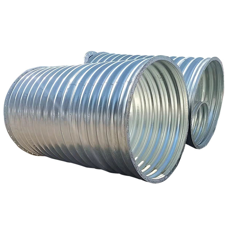 Fábrica de tubos corrugados de acero galvanizado de metal de acero corrugado diámetro de alcantarilla 1m 1.5m 2m de drenaje de acero corrugado image 6