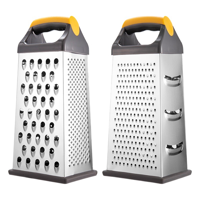 Rallador de acero inoxidable de cuatro lados, cortador multiusos vertical de 9 pulgadas, cortador de verduras multifuncional, rallador de melón, rallador de queso, rallador de jengibre