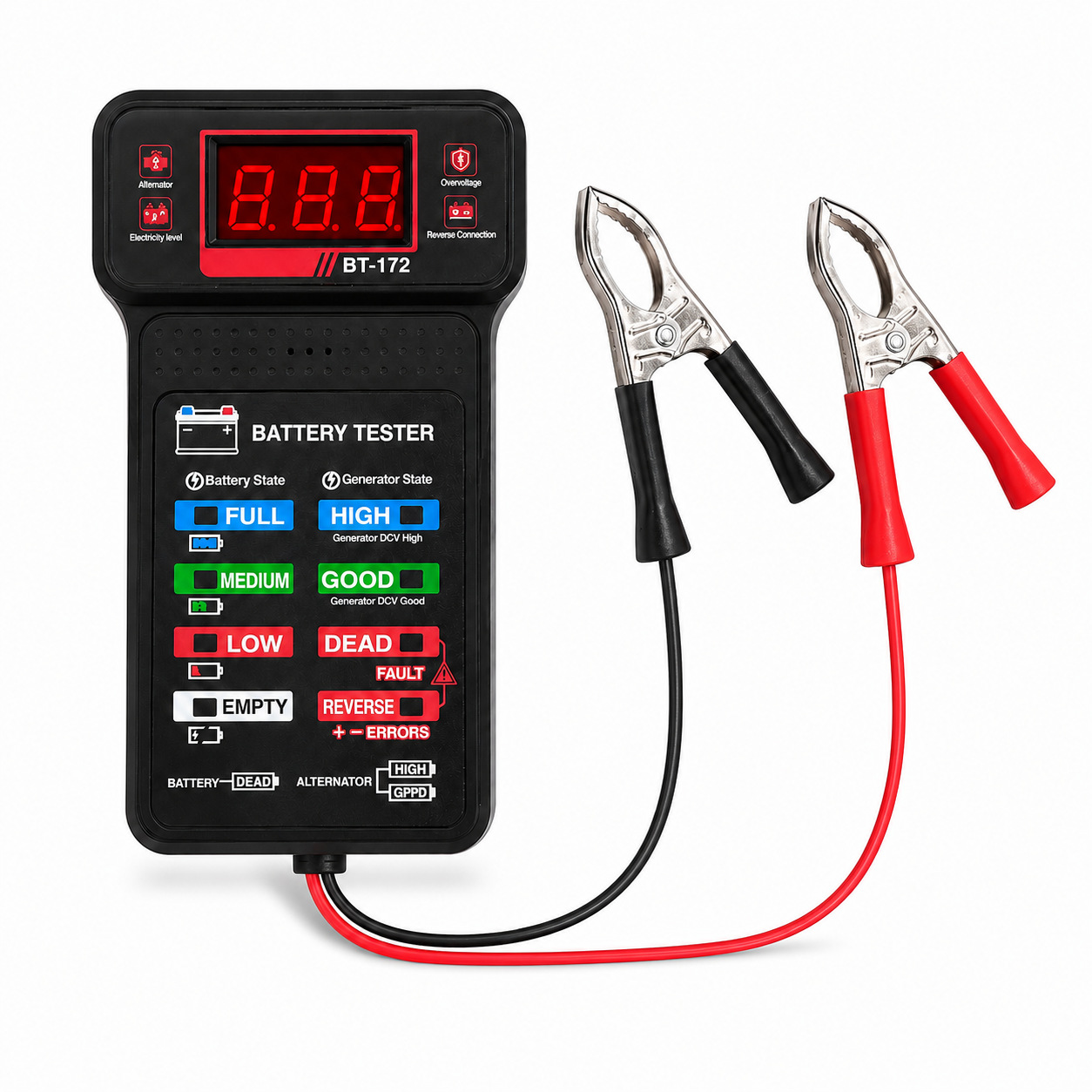 BT172 Professional-Grade Car Battery Tester, One-Click Diagnostic for Lifespan and Capacity, Intelligent Car Battery Detection