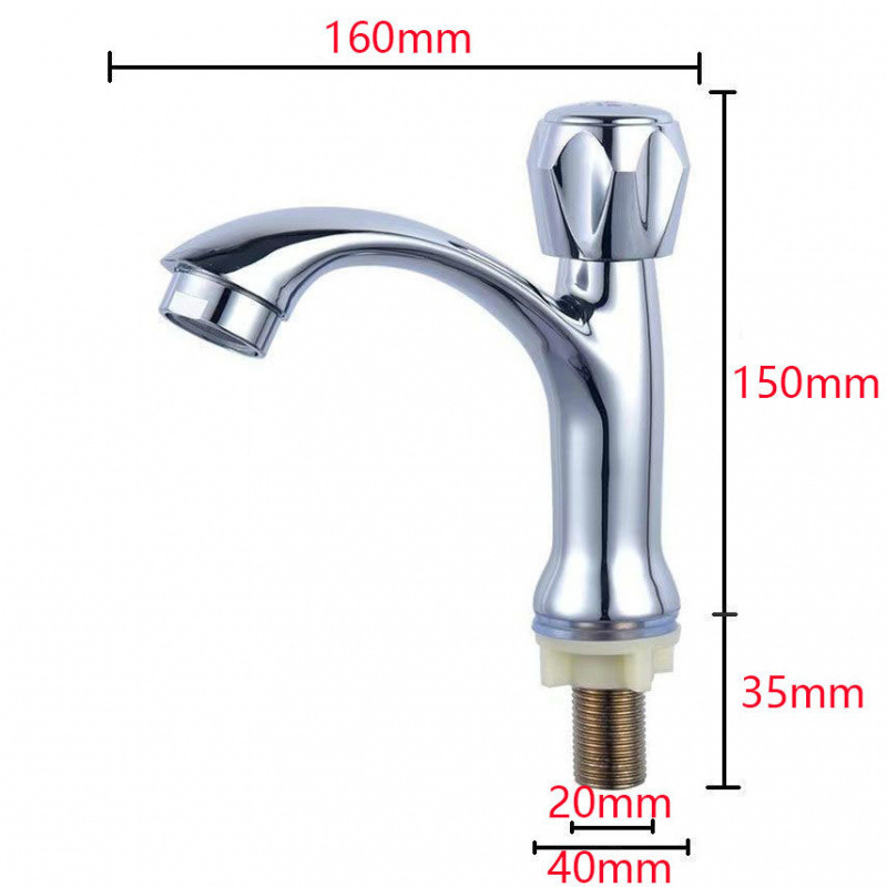 lavabo de baño un solo grifo de agua fría lavabo de aleación de agua fría lavabo de baño lavabo de un solo orificio grifo de cocina