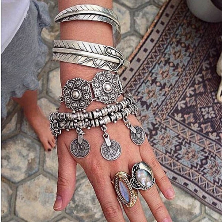 Fashionable Retro Coin Bracelet and Anklet Dual-Use, Export Jewelry with Carved Patterns, Short Style Dance Beach Anklet Wholesale