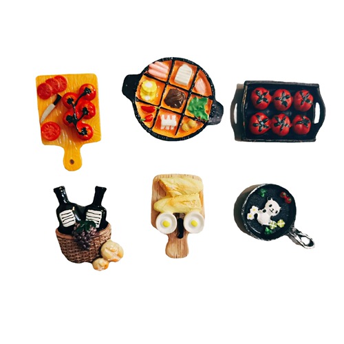 Simulated food refrigerator stickers hot pot bread ice cream magnetic stickers creative iron-attracting three-dimensional cartoon message board stickers