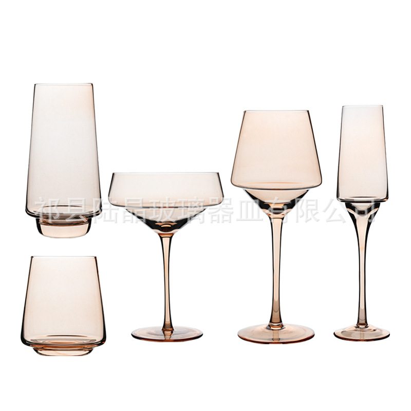 Lu Jing boca ancha Martini copa de vino acampanada copa de champán Rosa clásico simple copa de vino tinto copa de cóctel al por mayor