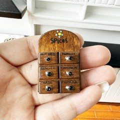1:12人形屋dollhouseミニモデル玩具ミニチュア胡桃色レトロキッチン調味料ストラップ