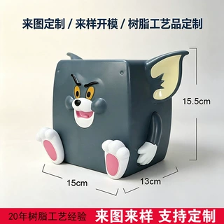 摆件定制动漫汤姆猫存钱罐装饰桌面摆件创意卡通儿童礼物猫和老鼠