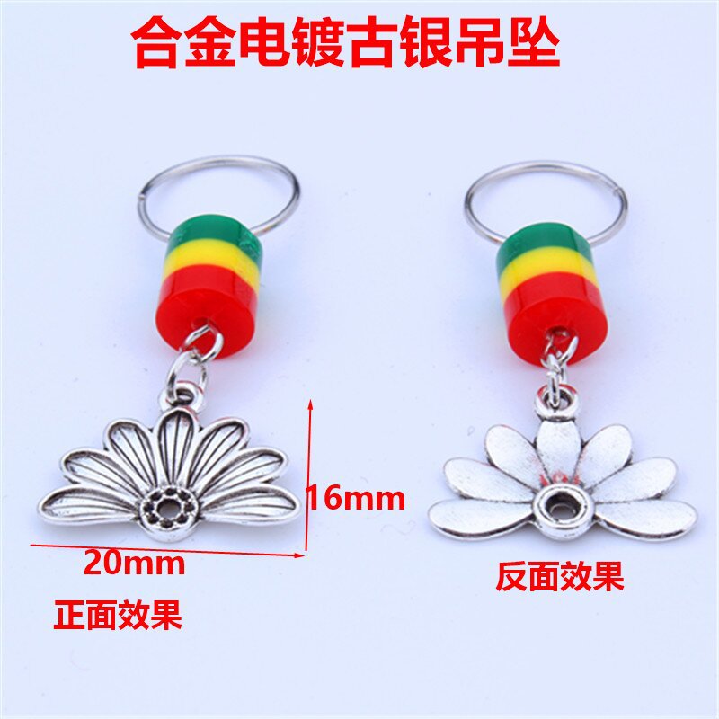 Girl's Headwear Hairpin Hair Buckle Hair Braid Accessories Alloy Vintage Petal Pendant Handmade DIY Hair Accessories