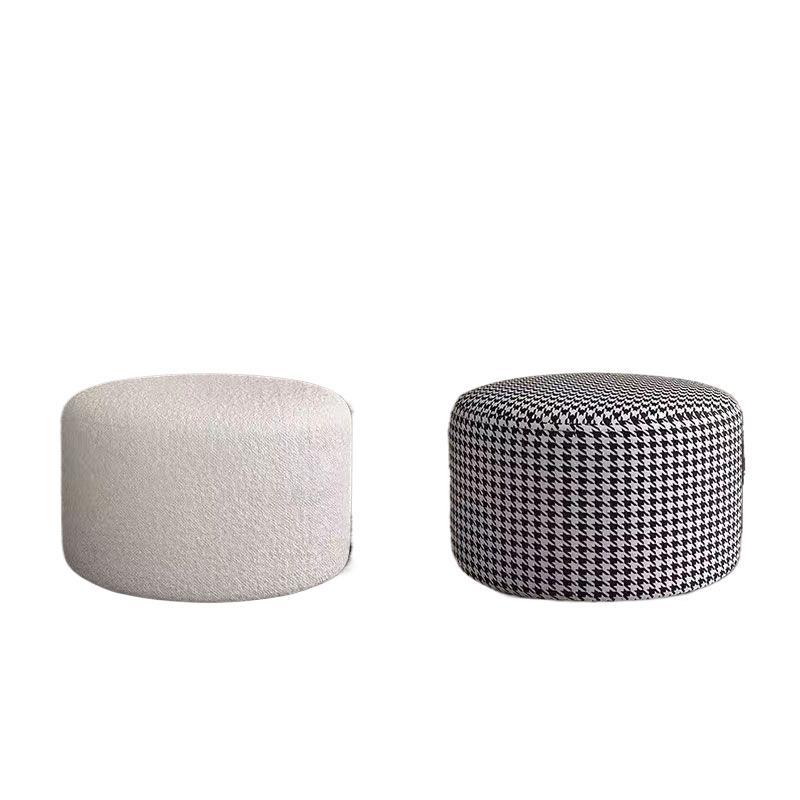 Nordic simple taburete redondo taburete sofá sala de estar casera pie taburete bajo dormitorio cama armario taburete de cambio de zapatos