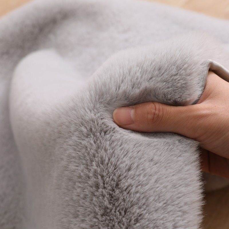 Imitation Rabbit Fur Carpet Floor Mat Balcony Bay Window Mat Thick Plush Living Room Bedroom Bedside Sofa Cushion Long Hair Stairs