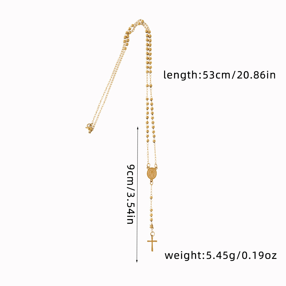 1 Piece Quantity Wholesale Jewelry Simple Style Cross Titanium Steel Plating Necklace