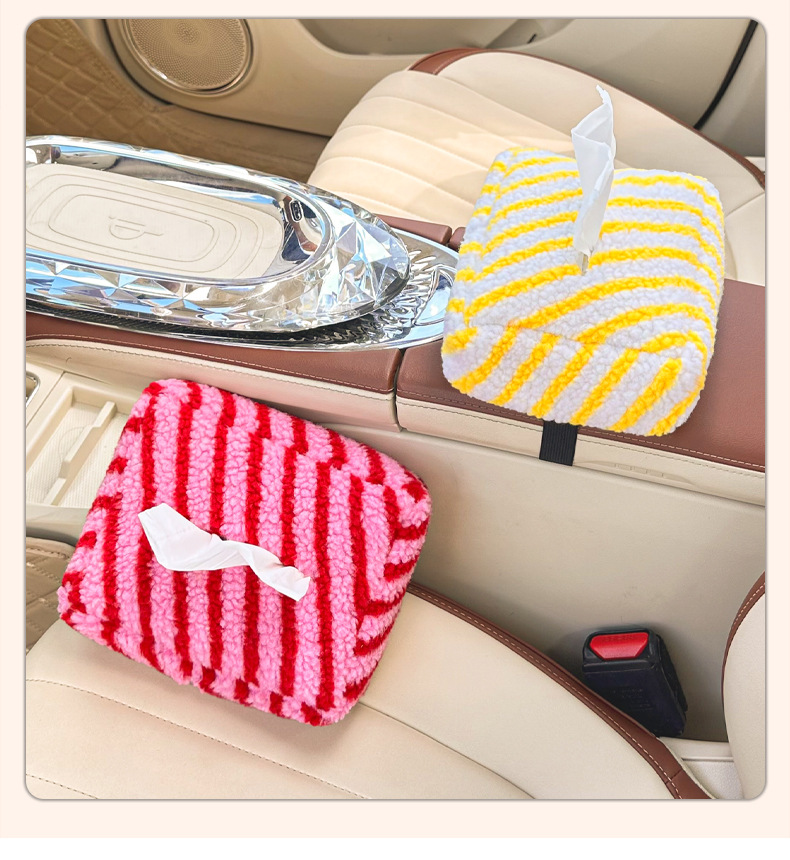 New Car Tissue Box, Simple Multi-Functional Hanging Tissue Box, Creative Tissue Hanging Bag, Car Interior Supplies