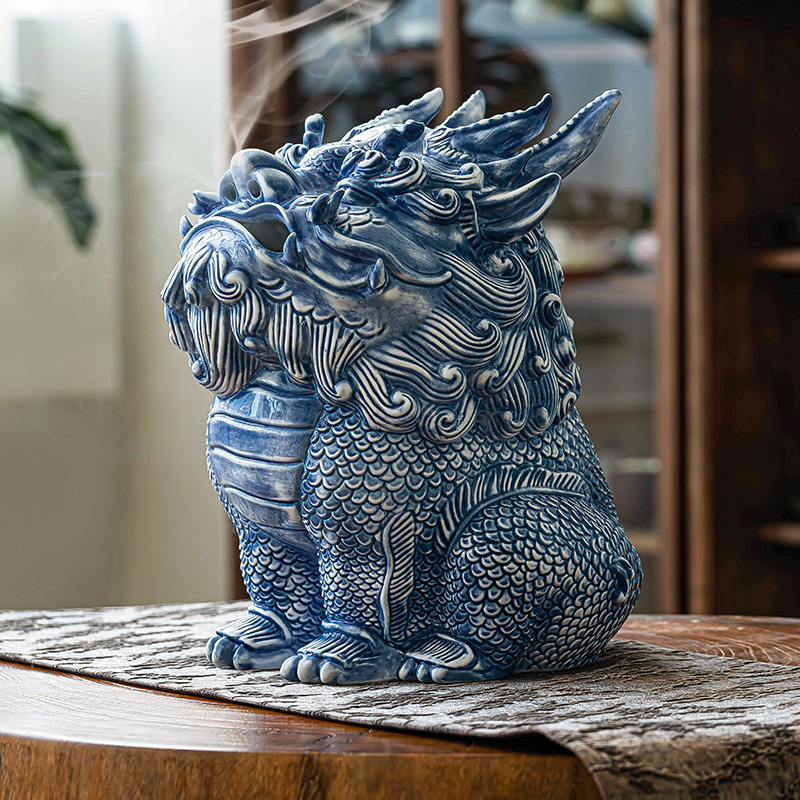 鬼迷日眼陶瓷貔貅香炉高颜值手工玄关茶座景德镇摆件装饰高档礼品