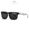 Trend neon street classic square sunglasses, sun protection cream, UF-protection