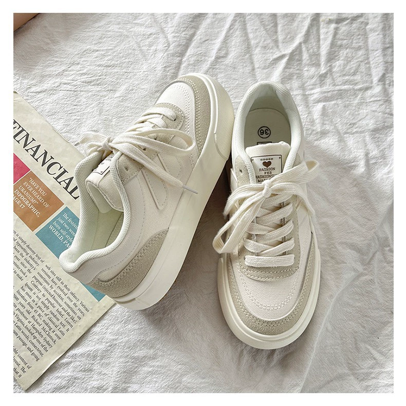 Sneakers, Lightweight Summer Fabric Upper, Lace-up Casual Shoes, Sizes 35–40