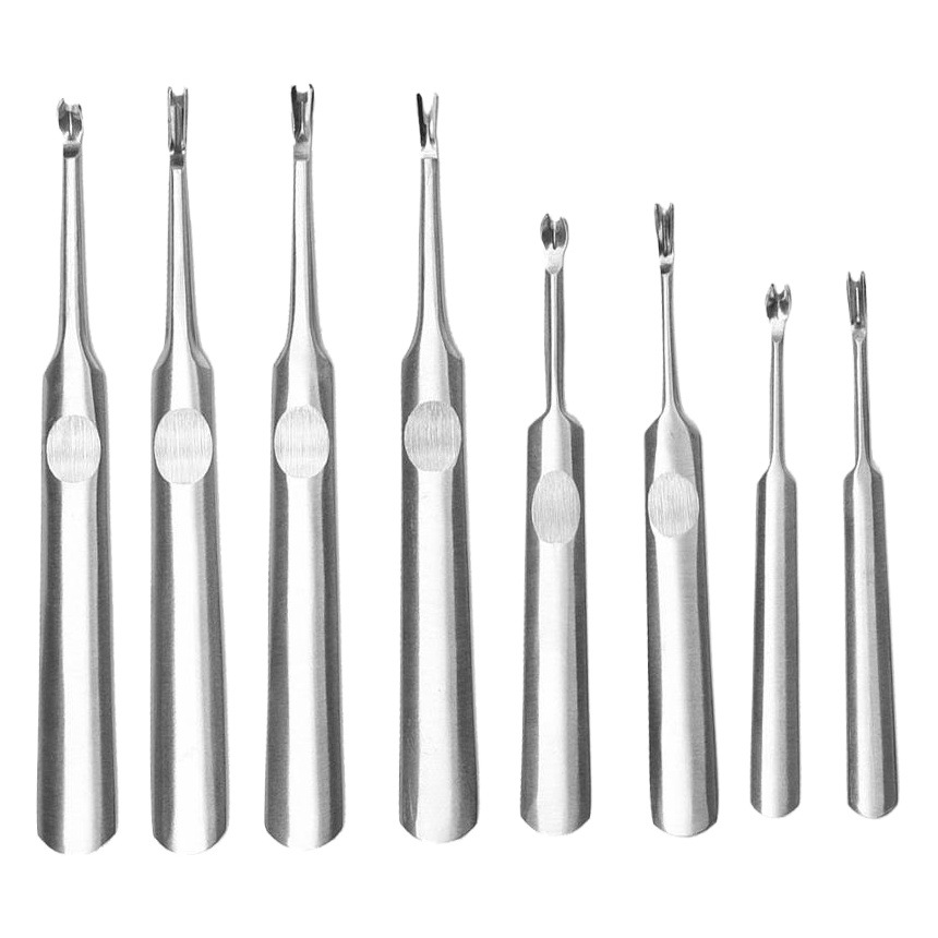 Dead Skin Fork Nail Tool Stainless Steel Full Sand Dead Skin Push Deep V-Shaped Exfoliating and Barbed U-Shaped Leather Fork