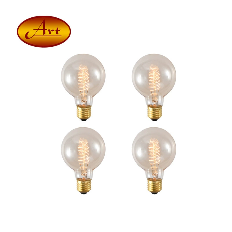 【G80 Wire-Wound 4PCS】Набор из 4 винтажных лампочек Эдисона с вольфрамовой нитью для праздничного декора и вечеринок