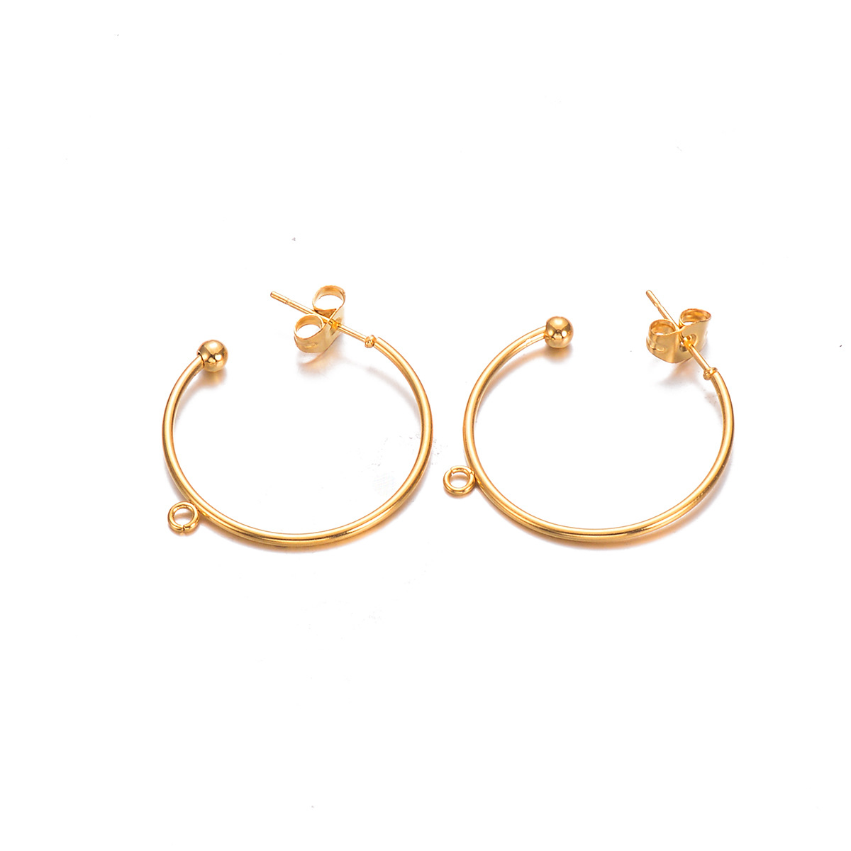 Solid Color Pattern Simple Style Style 10 PCS/Package Stainless Steel Solid Color Hook Earring Findings Simple Style