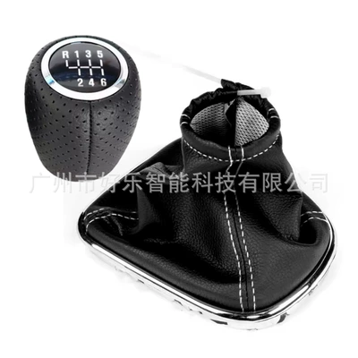 Cab and accessories Suitable for Chevrolet Cruze - sk-chevy45-black-leather-white-stitch-set-r6-quick-drill-black-leather-tip-2-piece-set