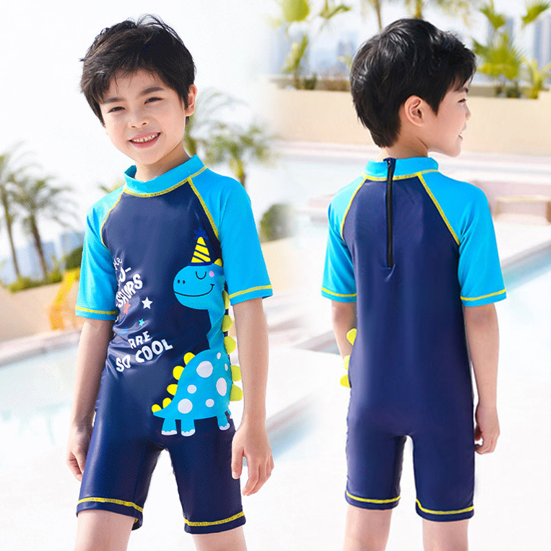 Traje de baño para niños divididos medianos y grandes Niños Bebé Playa traje de baño de protección solar de dibujos animados de secado rápido traje de baño de aguas termales al por mayor