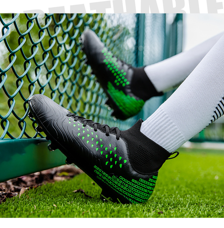 Fußball in der Größe 4748 mit hohem Schaft für Jungen und Mädchen AG mit langen, mit Spikes versehenen Lederfüßen für Sportschuhe für Teenager und Studenten_voghion.com