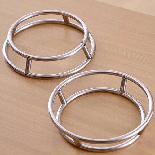 Thickened Stainless Steel Kitchen Pot Rack, Anti-Scalding Pot Stand, Double-Layer Pot Mat, Heat-Insulating Pot Holder, Specialized Wok Rack