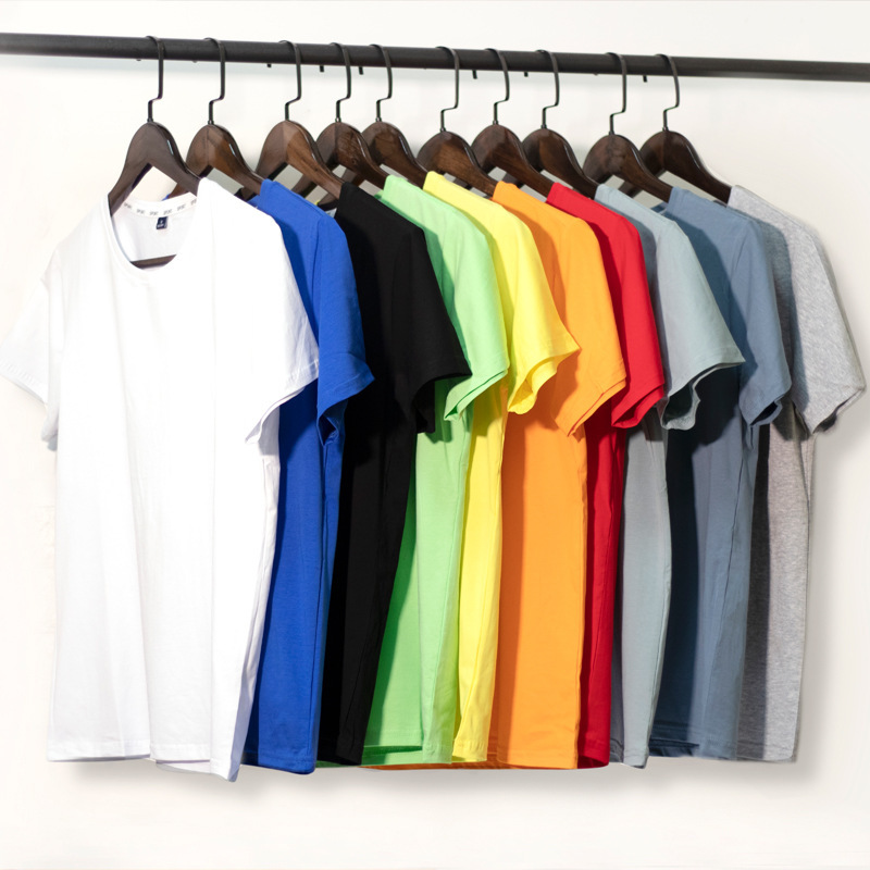 Large size men's clothing | Live supply ice cool cotton solid color 200g weight T-shirt simple Joker plus fertilizer increase short sleeve men Large size men's clothing | Live supply ice cool cotton solid color 200g weight T-shirt simple Joker plus fertilizer increase short sleeve men