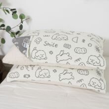 枕巾纯棉一对装男生女生纱布枕头巾垫巾新款四季卡通成人枕头盖巾