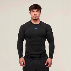 健身上衣男士秋冬跑步训练骑行运动紧身T恤鲨鱼健身长袖GYMSHARK